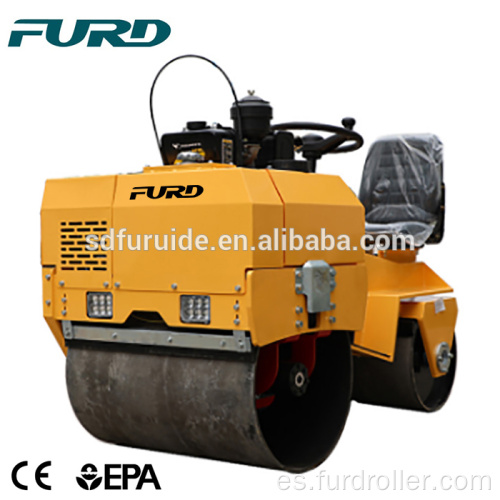 Buen rendimiento de compactación Mini rodillo de camino vibratorio FYL-855